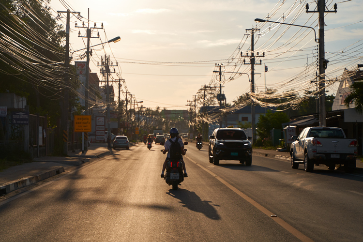 scooter loué en Thaïlande